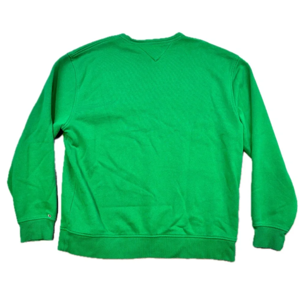 Tommy Jeans Mens Green Logo Crewneck Sweatshirt XL 78J4822/300 - Picture 4 of 9